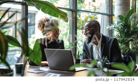 Business Meeting in Modern Office 117942814