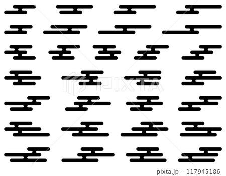 様々な形の和風の雲のベクターイラストセット 様々な形の和風の雲のベクターイラストセット 117945186