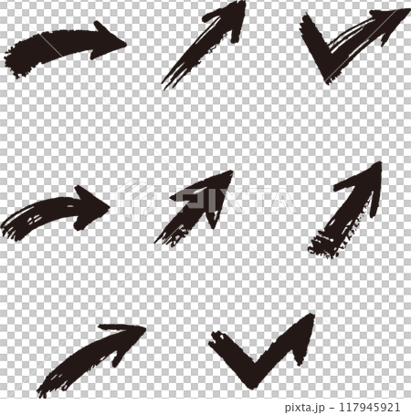 箭頭檢查圖示處理手繪插畫素材集黑色 箭頭檢查圖示處理手繪插畫素材集黑色 117945921