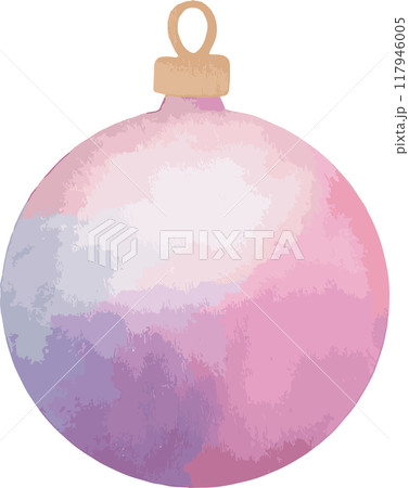 クリスマス 飾り オーナメント 水彩 手描き かわいい おしゃれ イラスト素材 クリスマス 飾り オーナメント 水彩 手描き かわいい おしゃれ イラスト素材 117946005