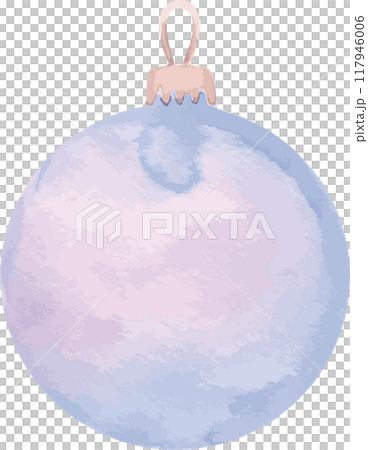 Christmas decorations, ornaments, watercolor, hand-drawn, cute, stylish, illustration material 117946006
