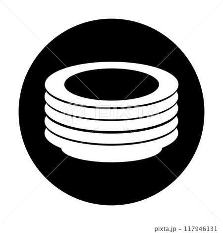 spoon and fork plate icon vector illustration symbol design spoon and fork plate icon vector illustration symbol design 117946131