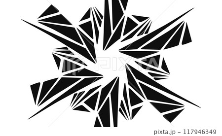 Black abstract mirrored mosaic illustration background Black abstract mirrored mosaic illustration background 117946349