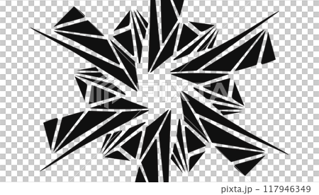 Black abstract mirrored mosaic illustration background Black abstract mirrored mosaic illustration background 117946349
