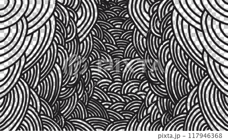 Seamless pattern background illustration of doodles and curls 117946368