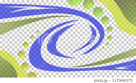 Modern Abstract background in yellow, blue spiral and yellow bubbles Modern Abstract background in yellow, blue spiral and yellow bubbles 117946375