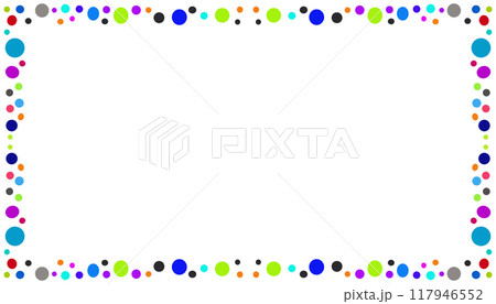 Colorful balls abstract illustration background frame border texture Colorful balls abstract illustration background frame border texture 117946552