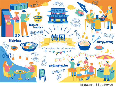 韓国旅行を楽しむ人達 117946696