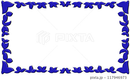Abstract background with a blue pattern frameのイラスト素材 [117946973] - PIXTA