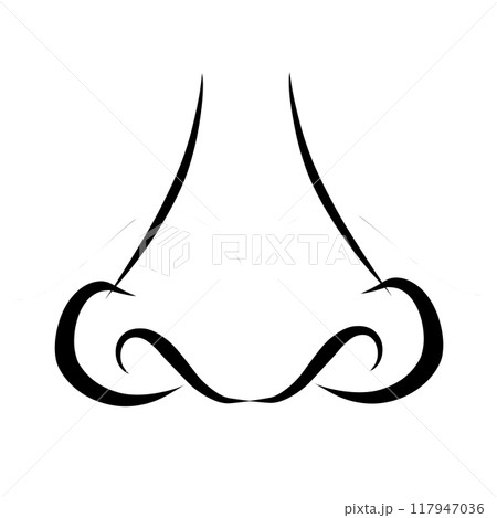 Illustration of human nose graphic design Illustration of human nose graphic design 117947036