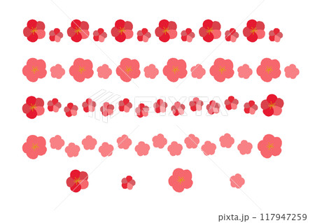 梅の花ラインセット 117947259