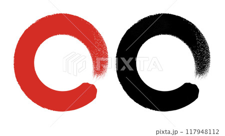 筆で描いた円形の軌跡のテクスチャー 117948112