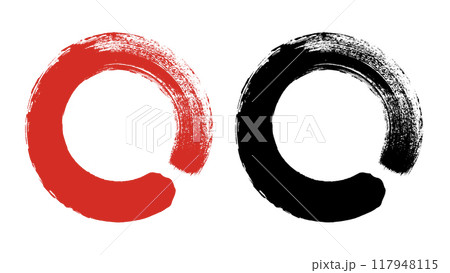 筆で描いた円形の軌跡のテクスチャー 117948115