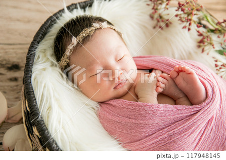 可愛いニューボーンフォト 可愛いニューボーンフォト 117948145