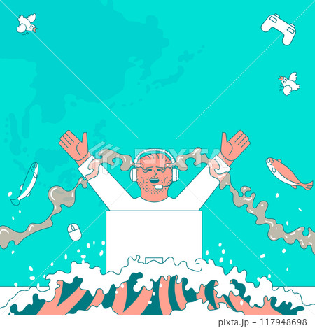 歓喜の涙を流す男性 117948698