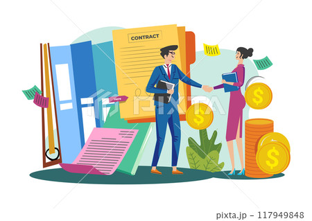 Girl getting a business loan 117949848