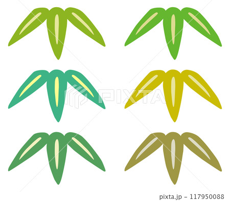 笹の葉のイラスト ベクター素材 笹の葉のイラスト ベクター素材 117950088