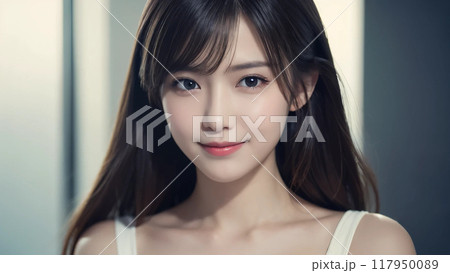 白いワンピースの女性 白いワンピースの女性 117950089