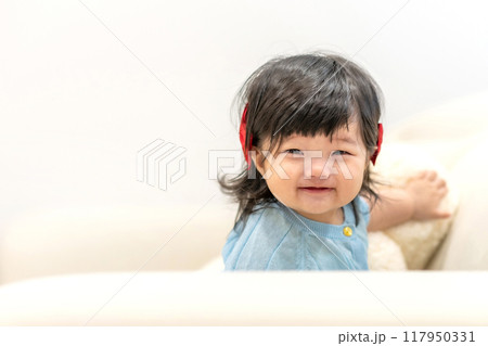 portrait of a baby girl 117950331