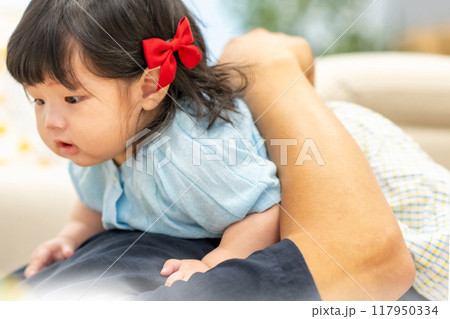 portrait of a baby girl 117950334