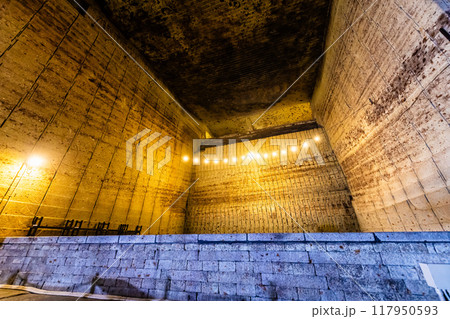 栃木 大谷資料館 大谷石採石場跡の地下空間 栃木 大谷資料館 大谷石採石場跡の地下空間 117950593