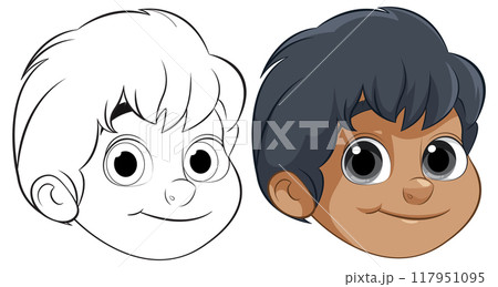 Smiling Boy Vector Illustration Smiling Boy Vector Illustration 117951095