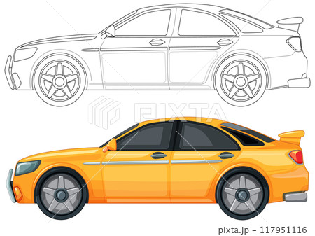 Detailed Car Vector Illustration Detailed Car Vector Illustration 117951116