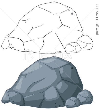 Cartoon Rocks Illustrationのイラスト素材 [117951156] - PIXTA