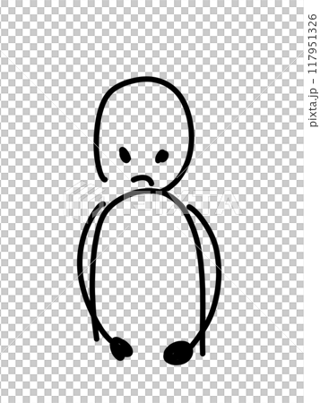 一個人低頭的鬆散插圖 117951326