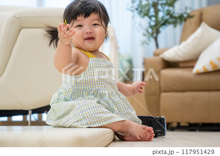 portrait of a baby girl 117951429