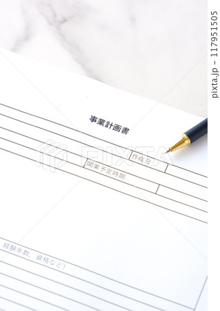 新規事業の立ち上げに先立ち、事業計画書を作成する 117951505