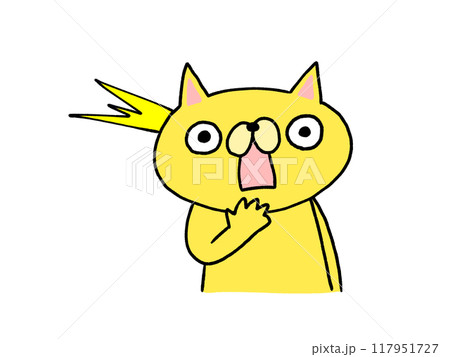 びっくりする猫 びっくりする猫 117951727