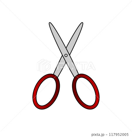 Scissors icon on white. Scissors icon on white. 117952005