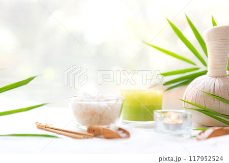 Select focus. Thai Spa Treatments aroma therapy salt and  sugar scrub massage 117952524