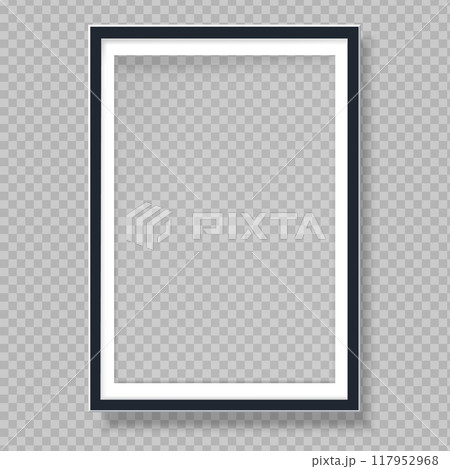 Empty black white picture frame mockup template Empty black white picture frame mockup template 117952968