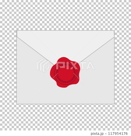 シーリングワックスのついた手紙 117954176