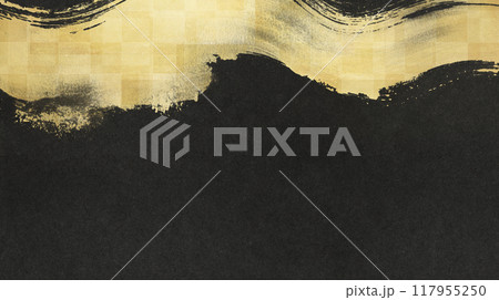 和風な背景 筆の躍動感 和風な背景 筆の躍動感 117955250