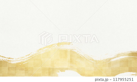 和風な背景　筆の躍動感 117955251