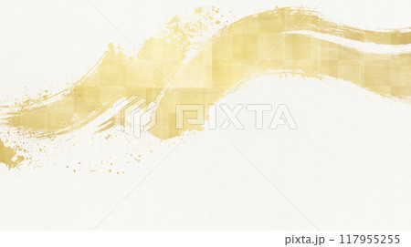 和風な背景 筆の躍動感 和風な背景 筆の躍動感 117955255