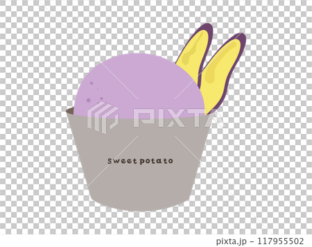 地瓜糖果、冰淇淋和地瓜糖薯片 117955502