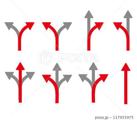 分岐矢印　選択　セット 117955975