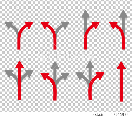 分岐矢印　選択　セット 117955975