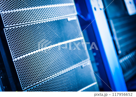 detail of rack datacenter holding cluster of hard-drives detail of rack datacenter holding cluster of hard-drives 117956652