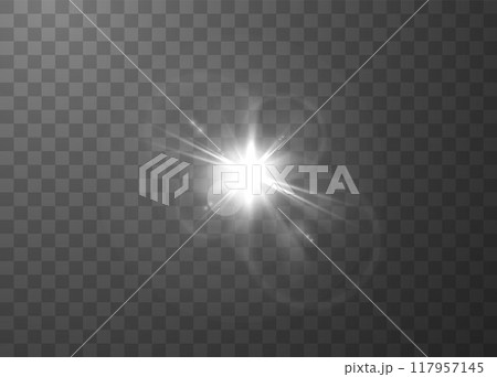 Sunlight glare effect vector illustration Sunlight glare effect vector illustration 117957145