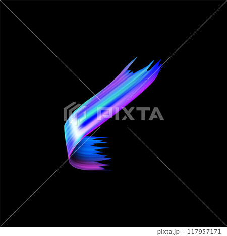 An artistic vector 3d illustration depicting blue-purple paint isolated on a black background. An artistic vector 3d illustration depicting blue-purple paint isolated on a black background. 117957171