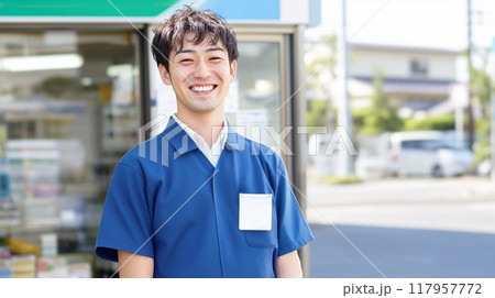 コンビニ店員 117957772