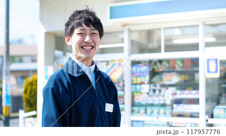 コンビニ店員 117957776