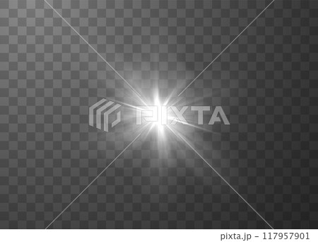 Sunlight effect glare vector illustration 117957901