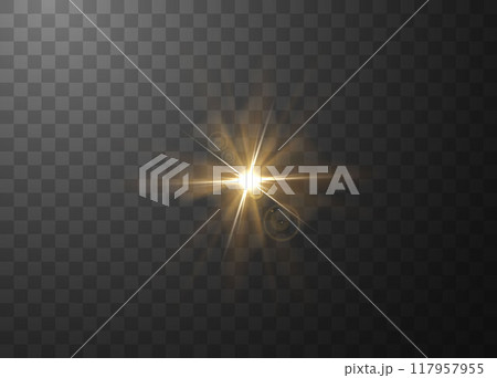 Sunlight effect with flare vector illustration 117957955