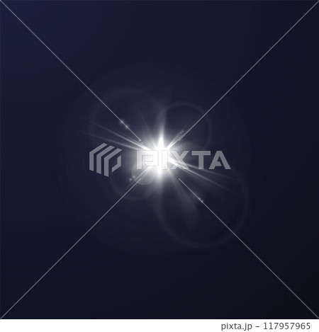 Starburst with radiant light vector illustration 117957965